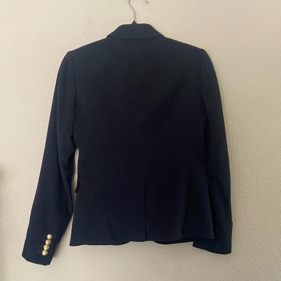 J. Crew women’s Navy Blue Schoolboy Blazer 100% Loro Piana Cashmere Luxury Sz 00 - Picture 2 of 6